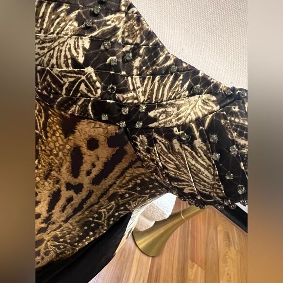 Sean Couture vintage Elegant Black and Gold cocktail Halter Dress size Small - Picture 3 of 10